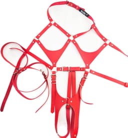 BNDGx® - Bondage tuig pak Harnas vrouw riem - Erotische sex Body Nep Leer - Verstelbaar - — thumbnail 4