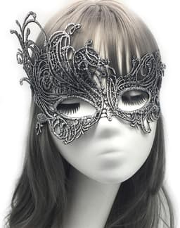 Kanten Oogmaskers voor Carnaval Party - Set van 6 stuks voor Mannen en Vrouwen Met deze sexy Venetiaanse kanten maskers maak je jouw kostuum bal outfit helemaal compleet. Perfect voor koppels! — thumbnail 5