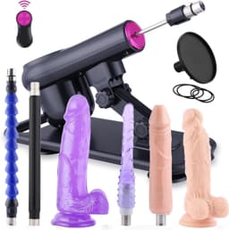 Sex Machine Met 7 Luxe Opzetstukken - Dildo - Neukmachine - Fuck machine Met Afstandsbediening - Compleet Sexmachine Pakket – Inclusief Dildo’s en Anaal Dildo's – Seksmachine Voor Mannen en Vrouwen - Discreet Verzonden — thumbnail 1