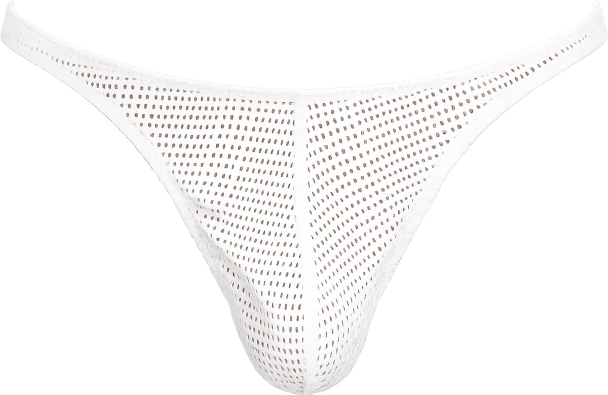 Barcode Berlin Thong Lor White - MAAT S - Erotisch Heren Ondergoed - String voor Man - Sexy mannen String — afbeelding 1