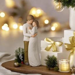 Romantisch paarbeeldje – ideaal cadeau voor bruiloft, jubileum, Valentijnsdag en verjaardag — thumbnail 3