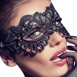 Sexy Masker - Kant Zwart - Spannend Oogmasker - Vrouwen - Zwart - Sex Speeltjes Toys - Erotiek - Bondage Masker — thumbnail 2