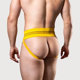 MM Sports The Original No. 10 Jockstrap 3 inch Multipack 1x Red + 1x Yellow + 1x Blue - MAAT M - Heren Ondergoed - Jockstrap voor Man - Mannen Jock — thumbnail 3
