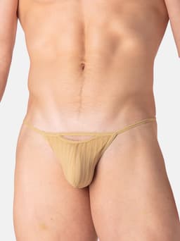 WOH heren microfiber G-string personal allure mesh beige — thumbnail 4