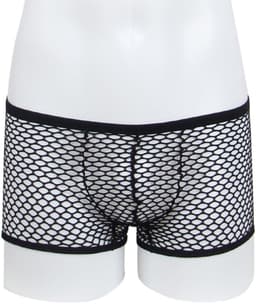 Zwarte Visnet Boxershort Heren – Sexy Transparant Herenondergoed – Maat M/L — thumbnail 4