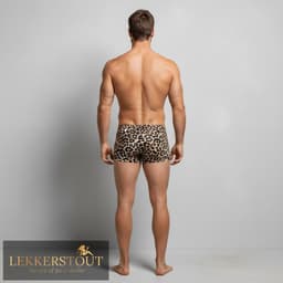 Heren Boxershort Luipaardprint - Zwart/Bruin - Sexy Herenondergoed - Maat M | LS163 — thumbnail 5