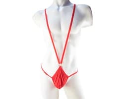 BamBella ® - String bondage - maat Onesize S M L - Rood Sexy erotische heren onderbroek mannen