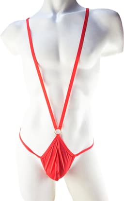 BamBella ® - String bondage - maat Onesize S M L - Rood Sexy erotische heren onderbroek mannen — thumbnail 1