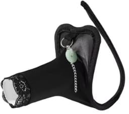 BamBella ® - Penis sleeve string zonder bandjes - maat Onesize - Sexy erotische heren onderbroek Zwart mannen rollenspel valentijnsdag — thumbnail 1