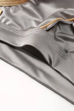 Sexy Ice Silky Jockstrap - Grijs met Gouden Details - Zijdezacht & Verleidelijk - Maat M | LS108 — thumbnail 4