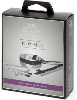 Fifty Shades of Grey - Play Nice Satijn & Kant Ketting & Tepelklemmen — thumbnail 2
