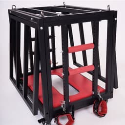 BUM BLING® BDSM Sekskooi - Verstelbaar Sex Stoel - Seksmeubel op Wielen - Sex Kooi - Met Handboeien — thumbnail 16