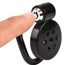 Mini peniskooi - Mini chastity - Roze - kuisheidskooi - sub - kinky - kathether - 5 maat ringen - sleutels - bdsm — thumbnail 5