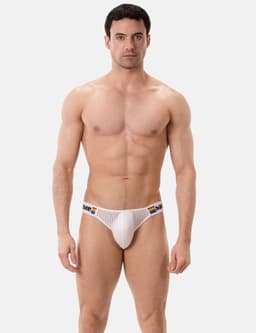 Barcode Berlin Pride Brief Regiro White - MAAT M - Erotisch Heren Ondergoed - Slip voor Man - Sexy mannen Slip — thumbnail 3