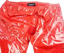 BamBella ® - Boxer short Maat L/XL Datex Rood (Latex en stof SM kleding BDSM erotische heren kleding ondergoed lingerie onderbroek zwart — thumbnail 2