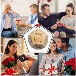 Houten Dobbelstenen Set - Koppel Spel - Avond Plezier - 3 Stuks - Niet Gespecificeerd - Natuurlijk Hout — thumbnail 4
