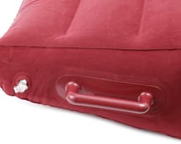 Nooitmeersaai - sexkussen opblaasbaar - Vinyl - Bordeaux rood - incl. pompje — thumbnail 4