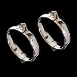 Nooitmeersaai - Handboeien met ketting en sloten - Metaal - Zilver - 8x6.3cm — thumbnail 2