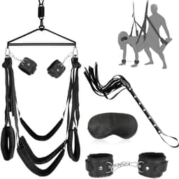 Sex Schommel - Sex Swing Extra Stevig – Seksschommel – Seksspeeltjes voor Koppel – Seks Schommel BDSM – Inclusief Seksspeeltjes - Erotiek Toys - Sex Sling – Love Swing – Discreet Verpakt – Zwart — thumbnail 1