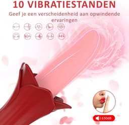 Sex Toys voor Vrouwen Likkende Tong Vibrator - Vibrators voor Vrouwen - Tong Vibrator - Clitoris Zuiger – Diep Waterdicht – Bef Vibrator met 10 Sterke Standen - Siliconen - Discreet Verzonden — thumbnail 3