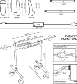 Dubbelzijdige Neukmachine - Met 3 Opzetstukken - Met Afstandsbediening - Sexmachine - Seksmachine - in hoogte en hoek verstelbaar — thumbnail 3