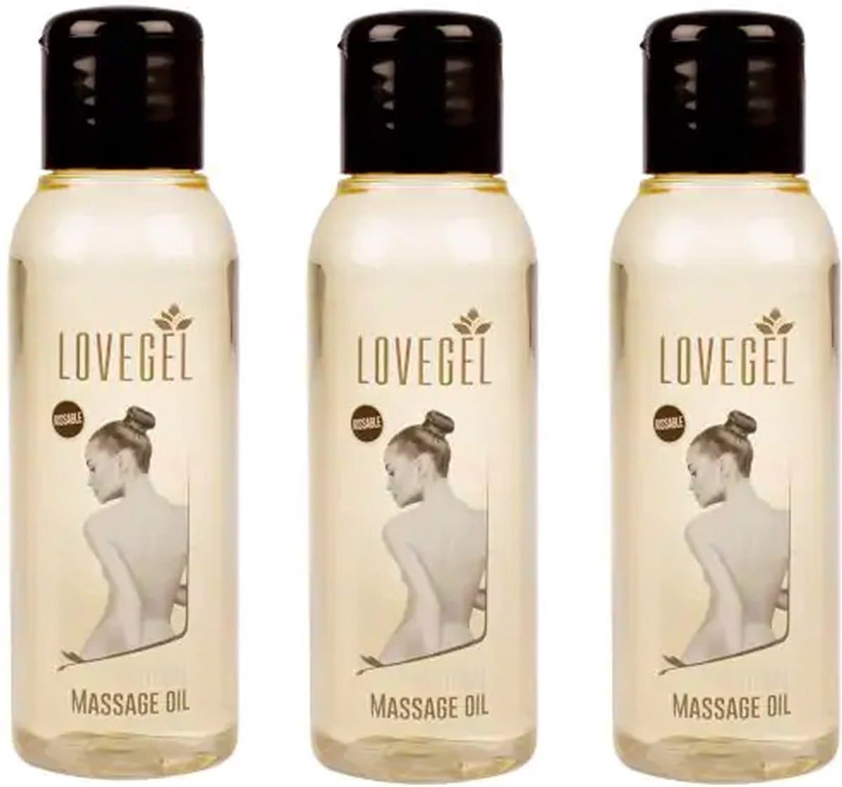 Lovegel - Erotisch massage olie - Neutral - 100 ml - 3 Stuks — afbeelding 1
