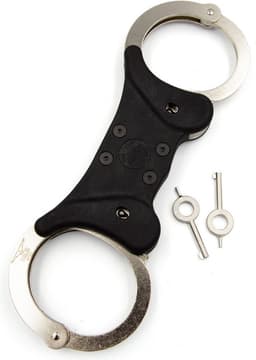 Mister B Cuffs Double Lock Rigid Steel Politiehandboeien — thumbnail 1