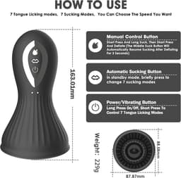 Elektrische clitoris en tepel zuiger - Vibrator - Tong - Clitoris pomp - Tepel en borst - 7 zuig en vibratie standen - Zeer goede kwaliteit — thumbnail 4
