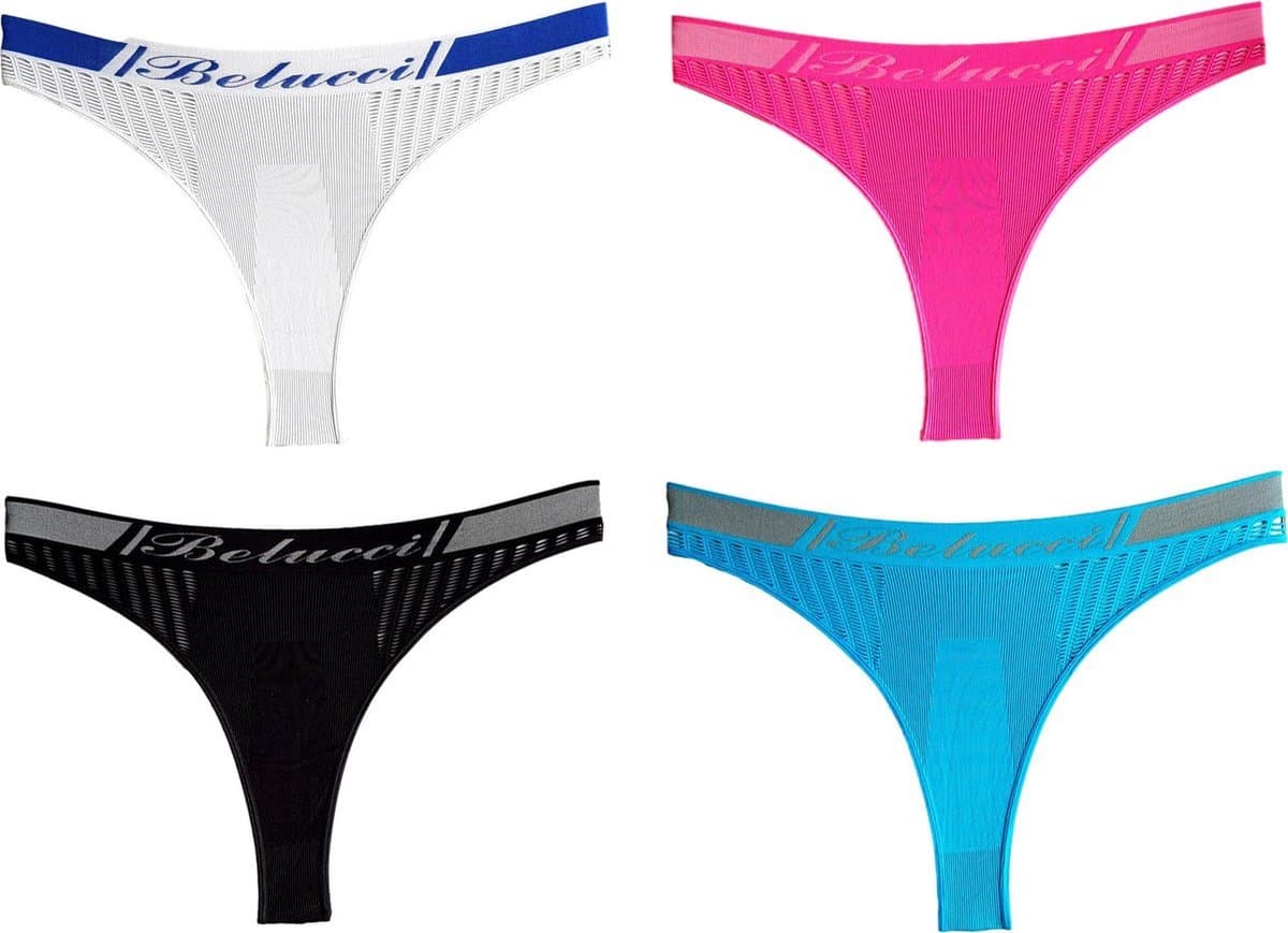 Belucci herenstrings 4pack one size — afbeelding 1