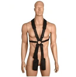 Bdsm Band Verstelbare Hand, Nek En Been Strekken Klassieke Zwarte Nylon Buiten Fitness Hangende Oefening Armband, Paar Geschenk — thumbnail 6