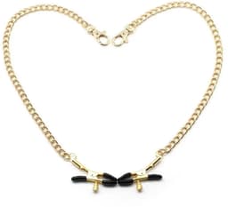 Liebe Seele - Verstelbare Bull Nose Tepelklemmen Met Ketting - Goud — thumbnail 1