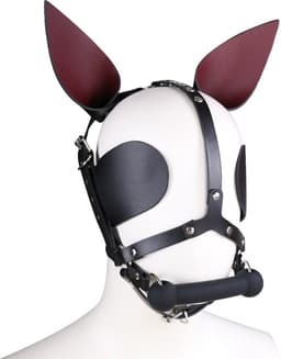 Nooitmeersaai - Leren paardenmasker met mondknevel — thumbnail 2