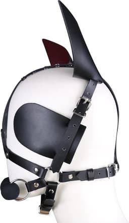 Nooitmeersaai - Leren paardenmasker met mondknevel — thumbnail 3