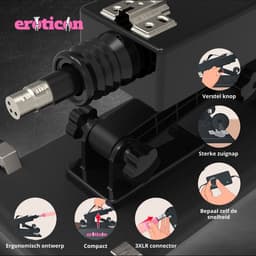 Eden Sex Machine - Pakket met 7 Opzetstukken - Bevat Dildo’s en een Pocket pussy - Neukmachine voor Man en Vrouw - Fucking machine – Discreet Verzonden — thumbnail 4