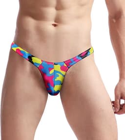 Lage Taille G-string heren - Gekleurde camouflage - One size XS tot en met L - Heren lingerie erotisch - Polyester — thumbnail 1