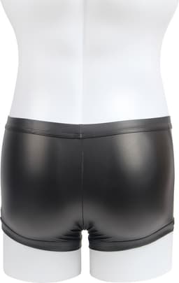 Zwarte sexy leren heren boxershorts - maat M/L - black sexy leather men boxers underwear -BDSM - clubwear heren ondergoed erotiek mannen boxer — thumbnail 5