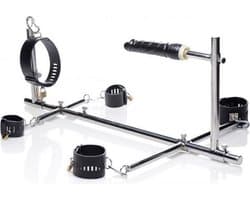 XR Brands - Master Series - Imprisoned Metal Stockade with Dildo - Black