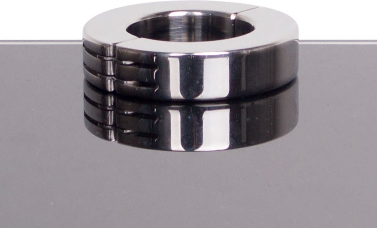Ballstretcher RVS met groeven scharnierend 14 mm hoog Ø 35 mm — afbeelding 1