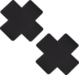 Pinch - Nipple Sticker Cross - 3 x 2 - Kruis Zwart - Tepelstickers — thumbnail 3