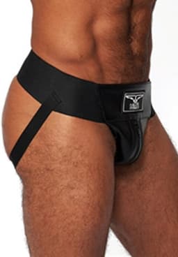 Mister b leather premium jockstrap black Medium — thumbnail 2