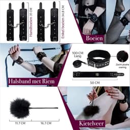 Mystease BDSM Extreme voor Mannen en Vrouwen - Bondage Set 17 Delig - Seksspeeltjes met Buttplugs & Handboeien - Mystease Sex Toys Koppels — thumbnail 6