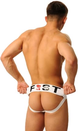 Fist Logo Jockstrap wit maat Large — thumbnail 2