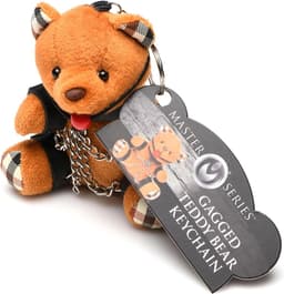 XR Brands AH118 - Gagged Teddy Bear Keychain - Brown — thumbnail 11