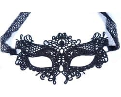 Power Escorts - Venetiaans Masker - Love Mask - Fetish Power - Kinky Mask - Zwart - 61-00023 - stijlvolle verpakking - voor stoute Spelletjes