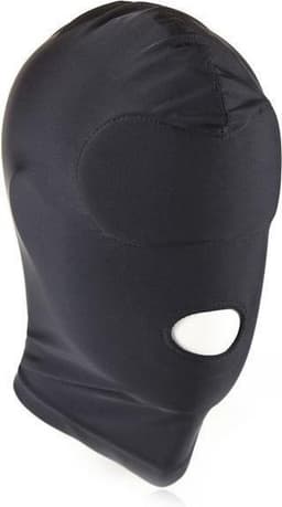 Kiotos - Zwarte BDSM Hood - Spandex Met Mondopening — thumbnail 2