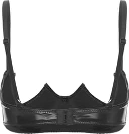 Uitdagende half open latex wetlook BH - Erotische Beha - Push up - Sexy lingerie - Halve borst zichtbaar — thumbnail 4