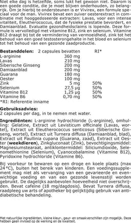 Fytostar Vivirex – Voor het libido – Man prestatie– 120 capsules — thumbnail 7
