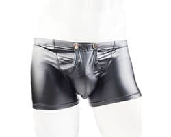 BamBella ® - Boxer short - Maat L - MAT glans - Zwart BDSM kleding kruisloos open kruis erotische heren kleding