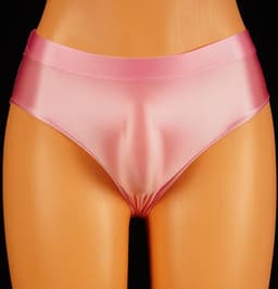 Satijnen Dames Slip voor Mannen – Glanzend – Hoge Taille – Roze — thumbnail 2