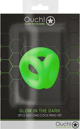 Shots - Ouch! Cockring & Balriem neon green — thumbnail 5